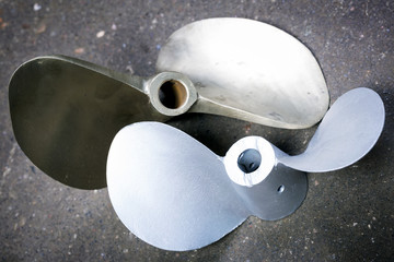 Steel boat propeller