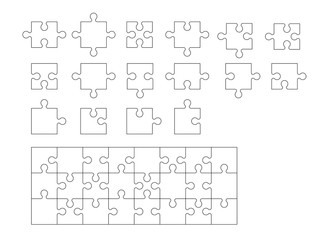 Set of puzzle pieces