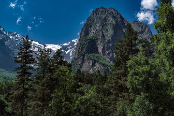 Tsej gorge, mountains of the Caucasus.