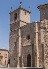 Santa Maria's Cathedral, romantic style of transition to Gothic, with some Renaissance elements, placed in the square of Santa Maria, Caceres, Spain