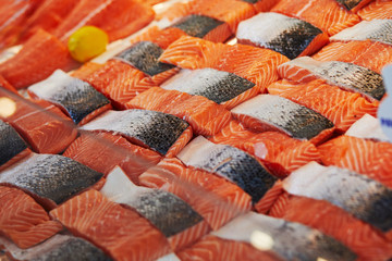 Fresh fish on farmer market