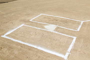 Baseball field chalk lines