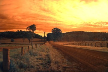 Australian Country road Nabiac in infrared - Powered by Adobe