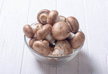 Fresh raw royal champignon
