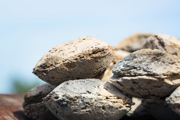 Used stones of a lava rocks for a grill