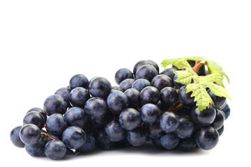 Grapes on a white background