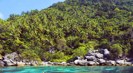 View of the island Koh Tao Mango Bay of Gulf of Siam