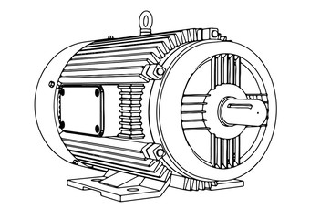 outline electric motor vector