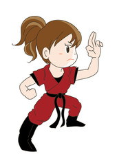 アクションポーズ・女の子