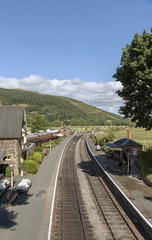 Fototapeta na wymiar Carrag Station, Denbighshire, North Wales UK. 2018. Heritage railway system