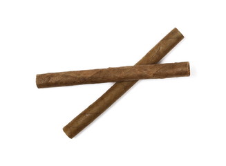 Cigarillos, cigars isolated on white background