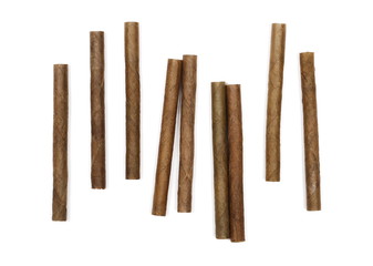 Cigarillos, cigars isolated on white background