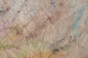 fabric texture, stained with paint