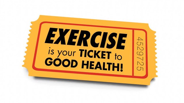 Exercise Ticket to Good Health Physical Fitness 3d Animation
