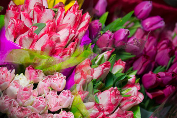 Chic and bright festive bouquet of flowers