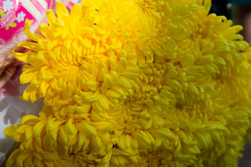 Chic and bright festive bouquet of flowers