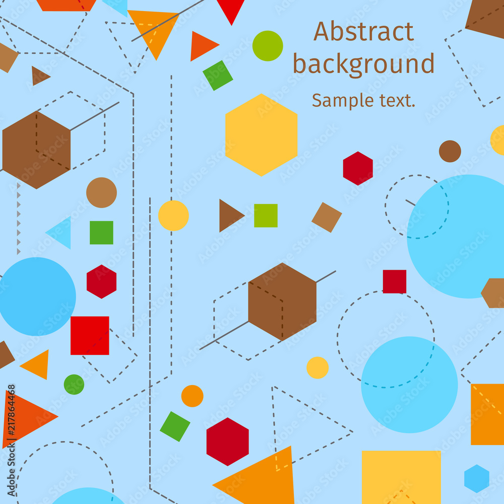 Poster abstract modern geometric blue background vector design with lines and shapes elements. abstractive 