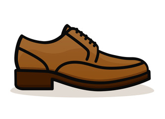 Vector shoe on white background