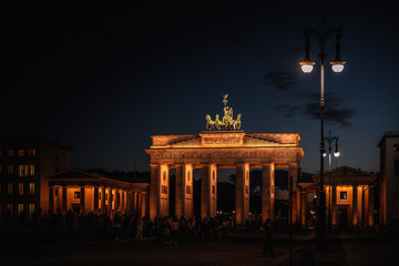 Brandenburgertor bei Nacht, Berlin