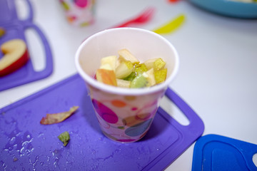 Children's master class in the preparation of dessert