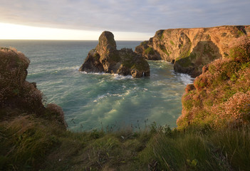 Whipsiderry Beach Newquay Cornwall at High Tide