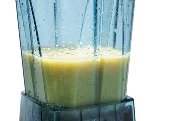 Tonifiyng smoothie. Smoothie in blender with white background.