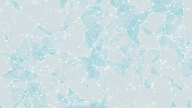 Transforming faces. Cluster of bonds. Business plexus background. Seamless loop.