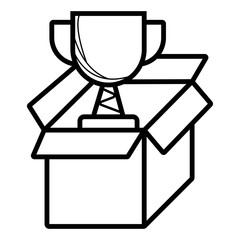 trophy icon vector