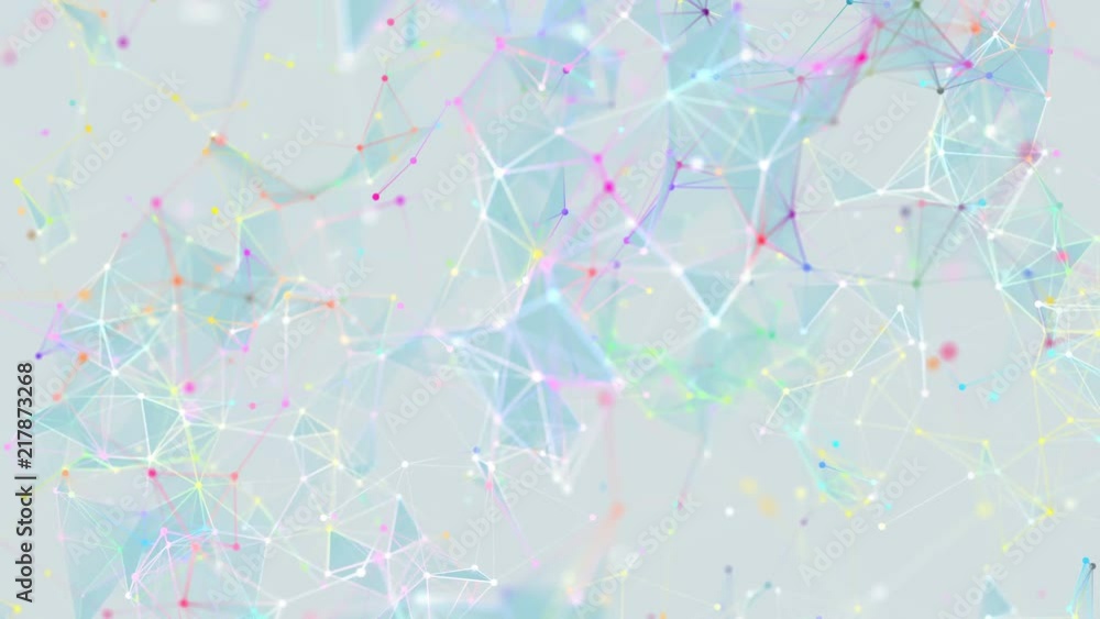 Poster colored faces. transforming faces. depth of field. cluster of connections. business plexus backgroun
