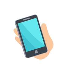 Mobile Phone Smartphone Hand Vector Illustration