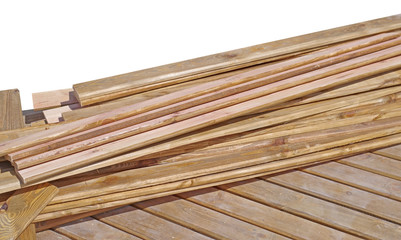 Stack of wooden bars