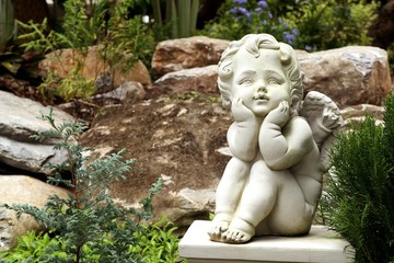 Vintage sculpture garden decoration