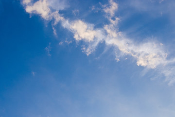 blue gradient sky with light white clouds diagonally