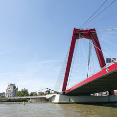 maasbrug or maas bridge over river nieuwe maas in the city of rotterdam