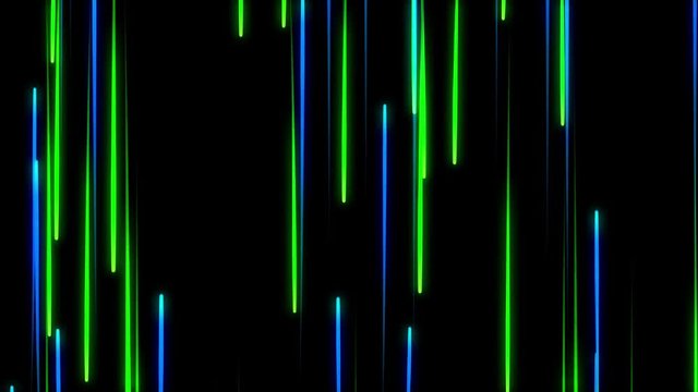 Vertical Streaks of Light Colorful Abstract Animation Motion Background Seamless Loop Blue Green