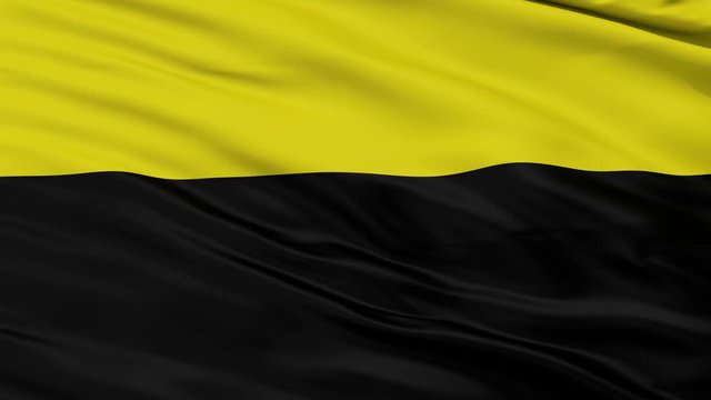 Barrancabermeja  closeup flag, city of Colombia, realistic animation seamless loop - 10 seconds long