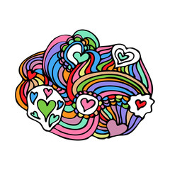 Colorful Zentangle Doodle vector