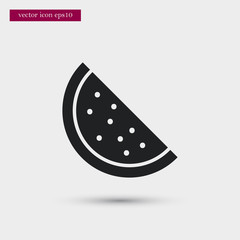 Watermelon icon. Simple travel element illustration. Holiday symbol design from summer collection. Can be used in web and mobile.