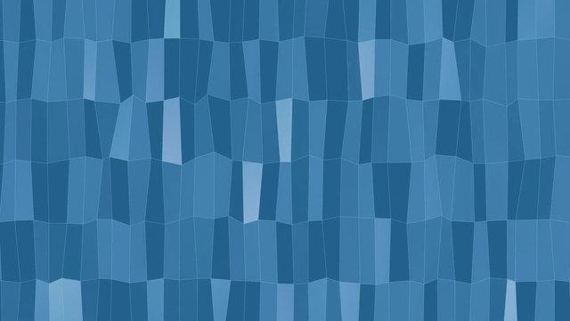 Seamless blue mosaic pattern in retro style. Moving animation with abstract texture floating.