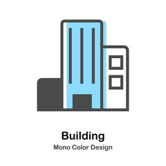 Building Mono Color Illustration