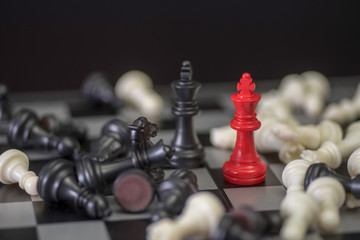 Chess business concept, leader & success
