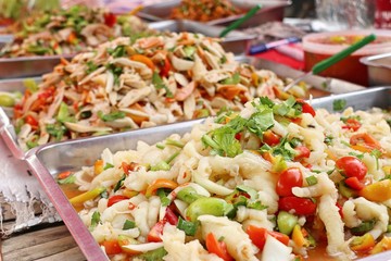salad spicy  at street food