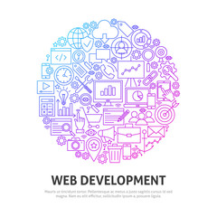 Web Development Circle Concept