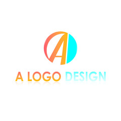 letter A color vector logo design