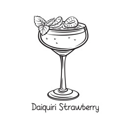 strawberry daiquiri cocktail