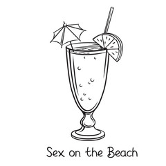 sex on the beach tropical cocktail