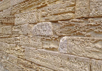 old stone wall at fortress