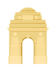 Monument of sight. Indian Gate in Delhi. Architectural monument.