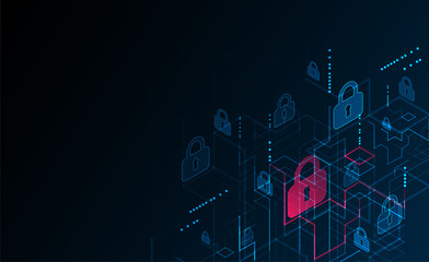 Protection mechanism, system privacy. Vector illustration