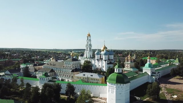 The Holy Trinity-Saint Sergius Lavra. Moscow district, Russia. Aerial view.